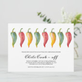 Chili Pepper Bruiloft repetitie diner uitnodigen Kaart (Staand voorkant)