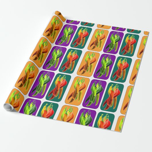 Chili Pepper Cadeaupapier (Uitgerold)