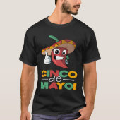 Chili Pepper Cinco De Mayo Mexican T-shirt (Voorkant)