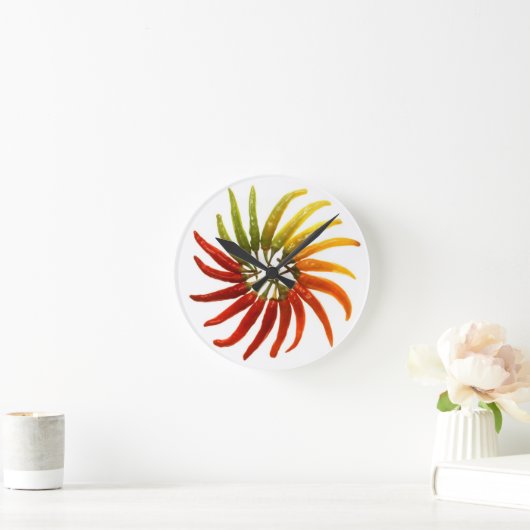 Chili Pepper Clock Ronde Klok (Huis)