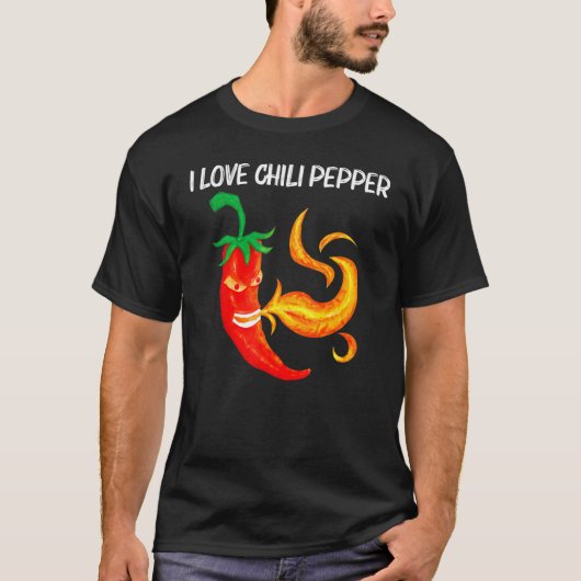 Chili Pepper For Men Women Red Spicy Flaming Jalap T-shirt (Voorkant)