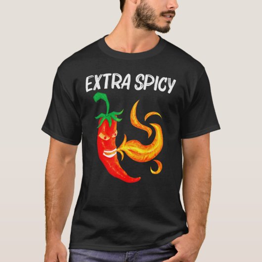 Chili Pepper For Men Women Red Spicy Flaming Jalap T-shirt (Voorkant)