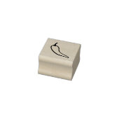 Chili Pepper Gardening Vegetable Lino-cut Style Rubberstempel (Stempel)