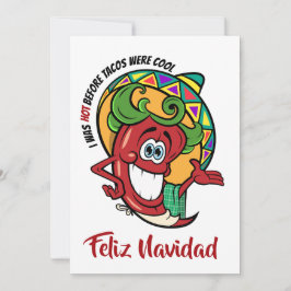 Chili Pepper Gelukkig Kerstfeest Uitnodiging