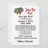 Chili Pepper Gelukkig Kerstfeest Uitnodiging (Achterkant)