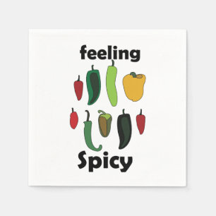 Chili Pepper Gevoel Heet Fiesta Feest Servet