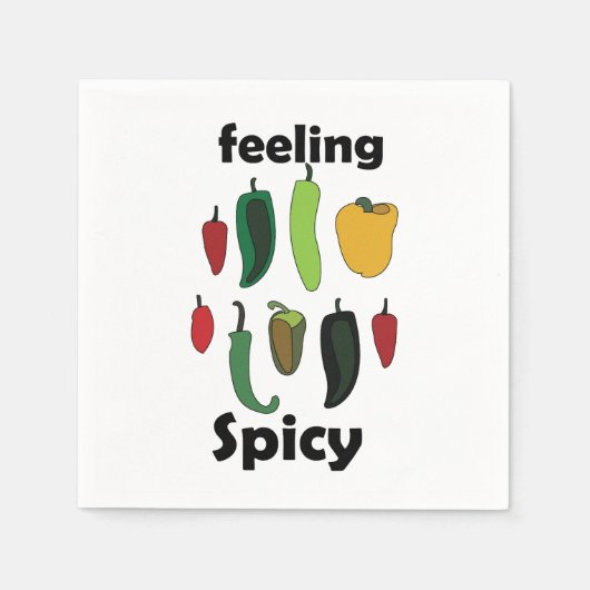 Chili Pepper Gevoel Heet Fiesta Feest Servet (Voorkant)