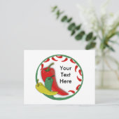 Chili Pepper Group Circle Lijst3 Briefkaart (Staand voorkant)