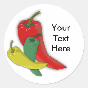 Chili Pepper Group Ronde Sticker
