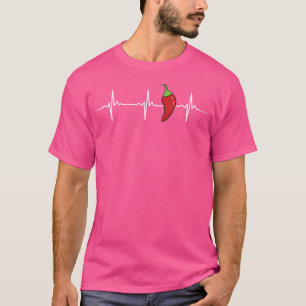 Chili Pepper Heartbeat Jalapeno Funny Chili T-shirt