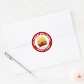 Chili Pepper Hete Gepekelde Vlam Klassieke Ronde S Ronde Sticker (Envelop)