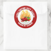 Chili Pepper Hete Saus 3" 2 Klassieke Ronde Sticke Sticker (Tas)