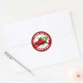 Chili Pepper Hete Saus Cirkel  Ronde Sticker (Envelop)