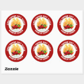 Chili Pepper Hot Sauce 3" 2 Klassieke Ronde Sticke Ronde Sticker (Vel)