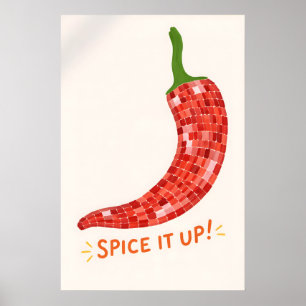 Chili Pepper Keukenprint, Moderne Voedsel Muurkuns Poster