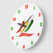 Chili Pepper Kitchen Clock Grote Klok (Hoek)