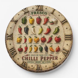 Chili Pepper Kitchen Rustic Farmhouse Chef Gift Papieren Bordje