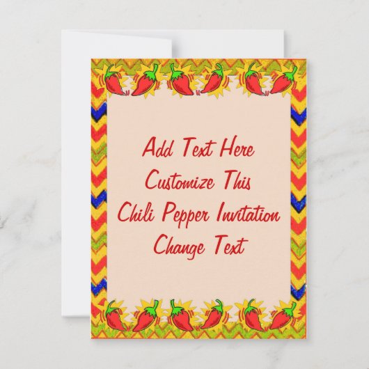 Chili Pepper Lijst 2, voeg Tekst toe Kaart (Voorkant)