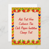 Chili Pepper Lijst 2, voeg Tekst toe Kaart (Voorkant / Achterkant)