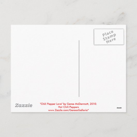 Chili Pepper Love Feestdagenkaart (Achterkant)