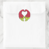 Chili Pepper Love Ronde Sticker (Tas)