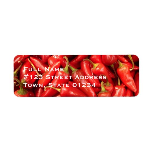 Chili Pepper Mailing Labels (Voorkant)