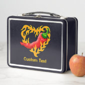 Chili Pepper met Flame Heart Metal Lunch Box (In situ)