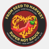 Chili Pepper met label voor vlamhart (Voorkant)