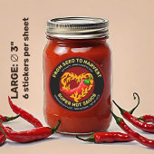 Chili Pepper met label voor vlamhart