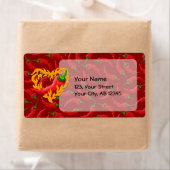 Chili Pepper met vlamhart Etiket (Insitu)