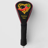 Chili Pepper met vlamhart Golfheadcover (Voorkant)