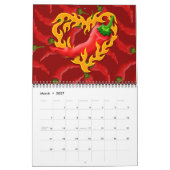 Chili Pepper met vlamhart Kalender (Mar 2027)