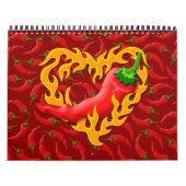 Chili Pepper met vlamhart Kalender (Hoes)