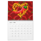 Chili Pepper met vlamhart Kalender (Mar 2026)