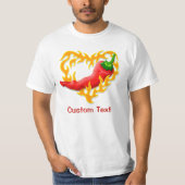 Chili Pepper met vlamhart T-shirt (Voorkant)