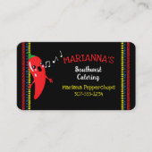 Chili pepper Mexican Southwestern chef catering Bu Visitekaartje (Voorkant)
