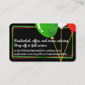 Chili pepper Mexican Southwestern chef catering Bu Visitekaartje (Achterkant)