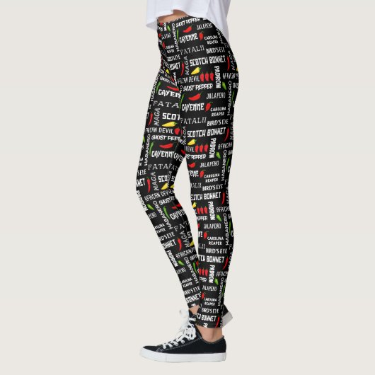 Chili Pepper Namen Patroon Leggings (Links)