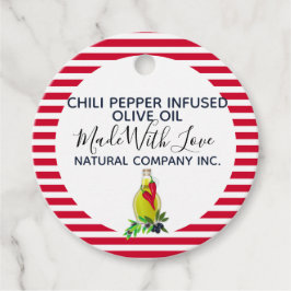 Chili Pepper Olijfolie zelfgemaakte producten labe Bedankjes Labels