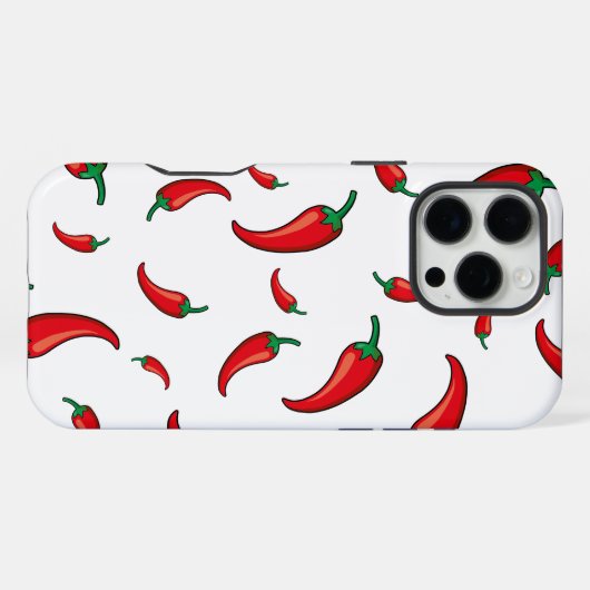 Chili pepper party iPhone hoesje (Achterkant horizontaal)