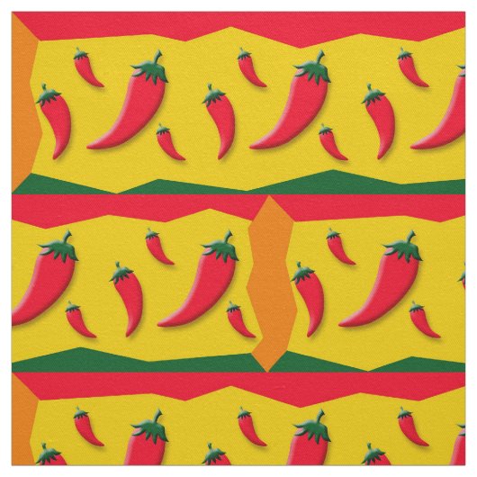 Chili Pepper Party Stof (Swatch)