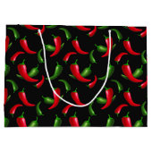 Chili Pepper-patroon grote cadeazak Large Cadeautasje (Achterkant)