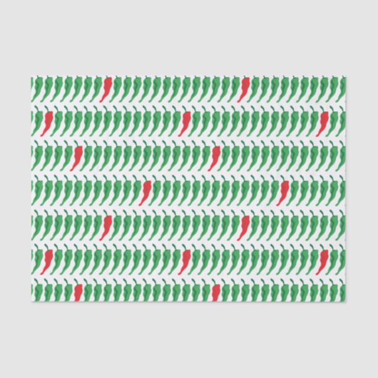 Chili Pepper Patroon Tissuepapier (Voorkant)
