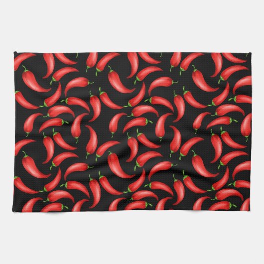 Chili Pepper Pattern Kitchen Towel Theedoek (Horizontaal)