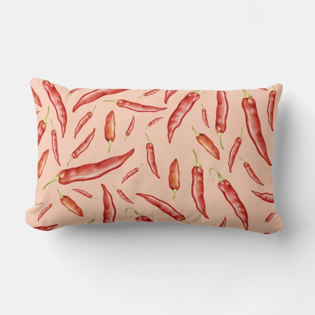 Chili Pepper Pattern Kussen (Voorkant)