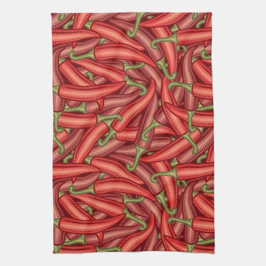 Chili Pepper Pattern Theedoek (Verticaal)