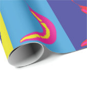 Chili Pepper Pop Art Bright Bold Modern Pattern Cadeaupapier (Rol Hoek)