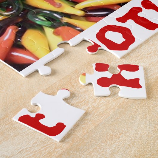 Chili Pepper Puzzle, Jalopeno, Hot Pepper Legpuzzel (Zijkant)