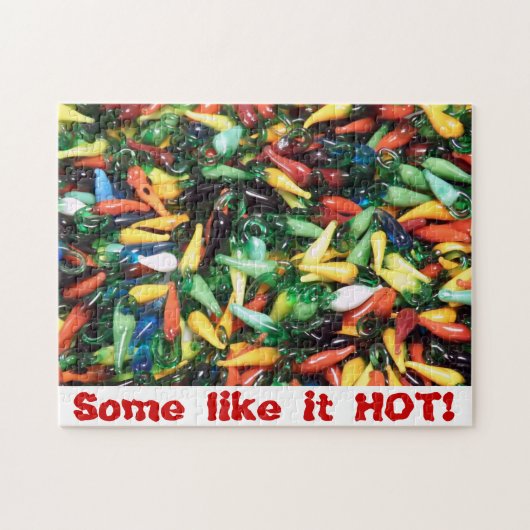 Chili Pepper Puzzle, Jalopeno, Hot Pepper Legpuzzel (Horizontaal)