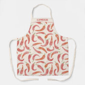 Chili Pepper Red Cream Watercolor Personalized Schort (Voorkant)